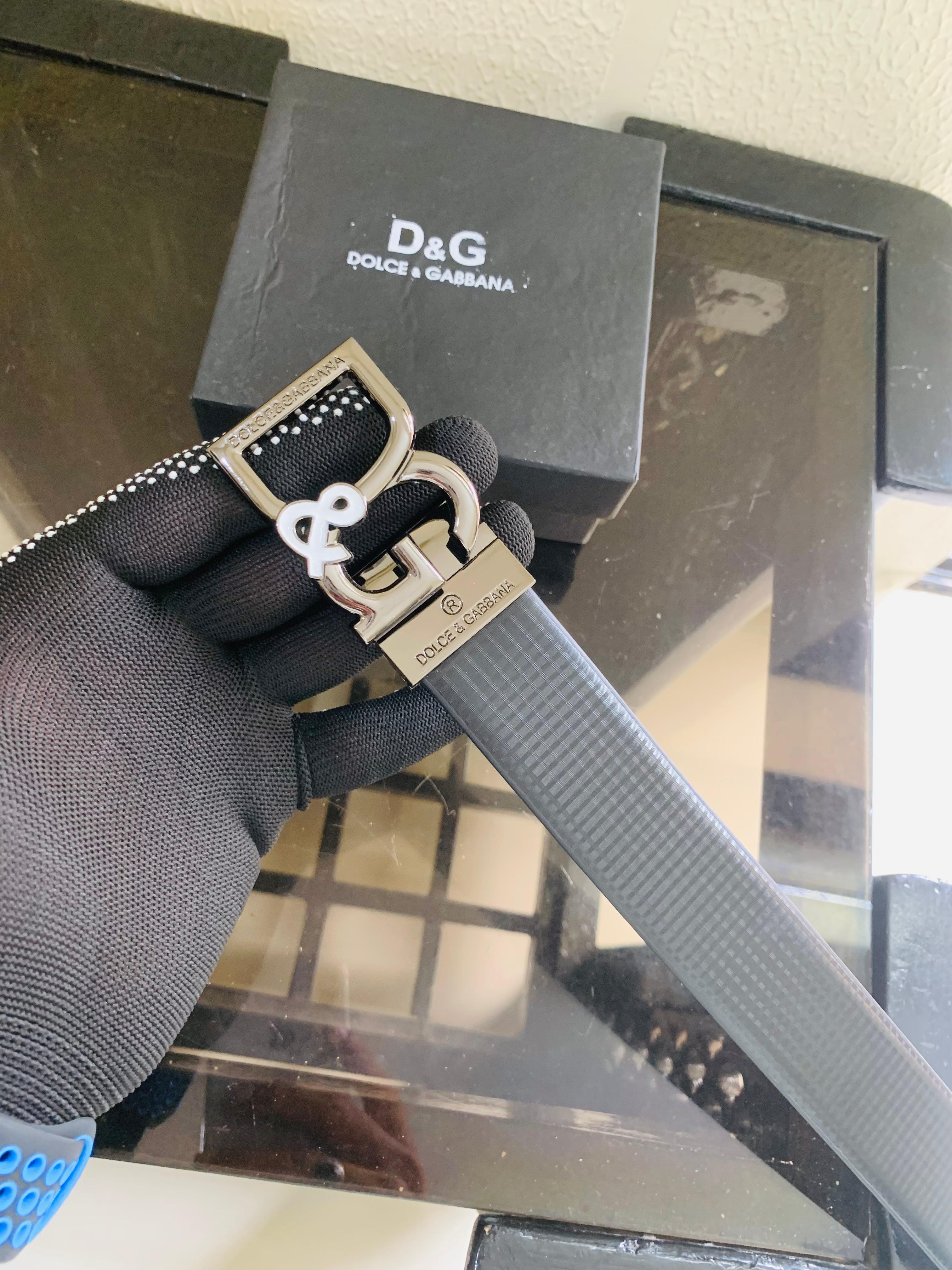 Dollce &gabbana black premium quality reversibile belt