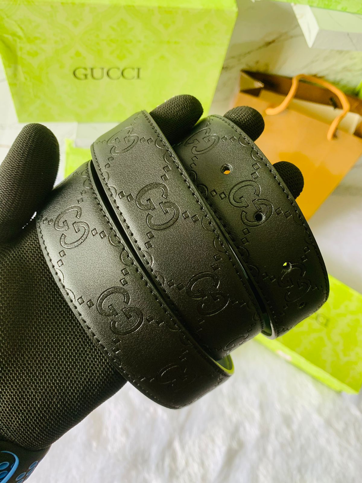 Guccci printed quality 2 pcs buckle combo