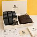 Burberry Printed Premium Quality Belt & Wallet Combo