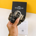 Gucci silver black printed premium quality belt