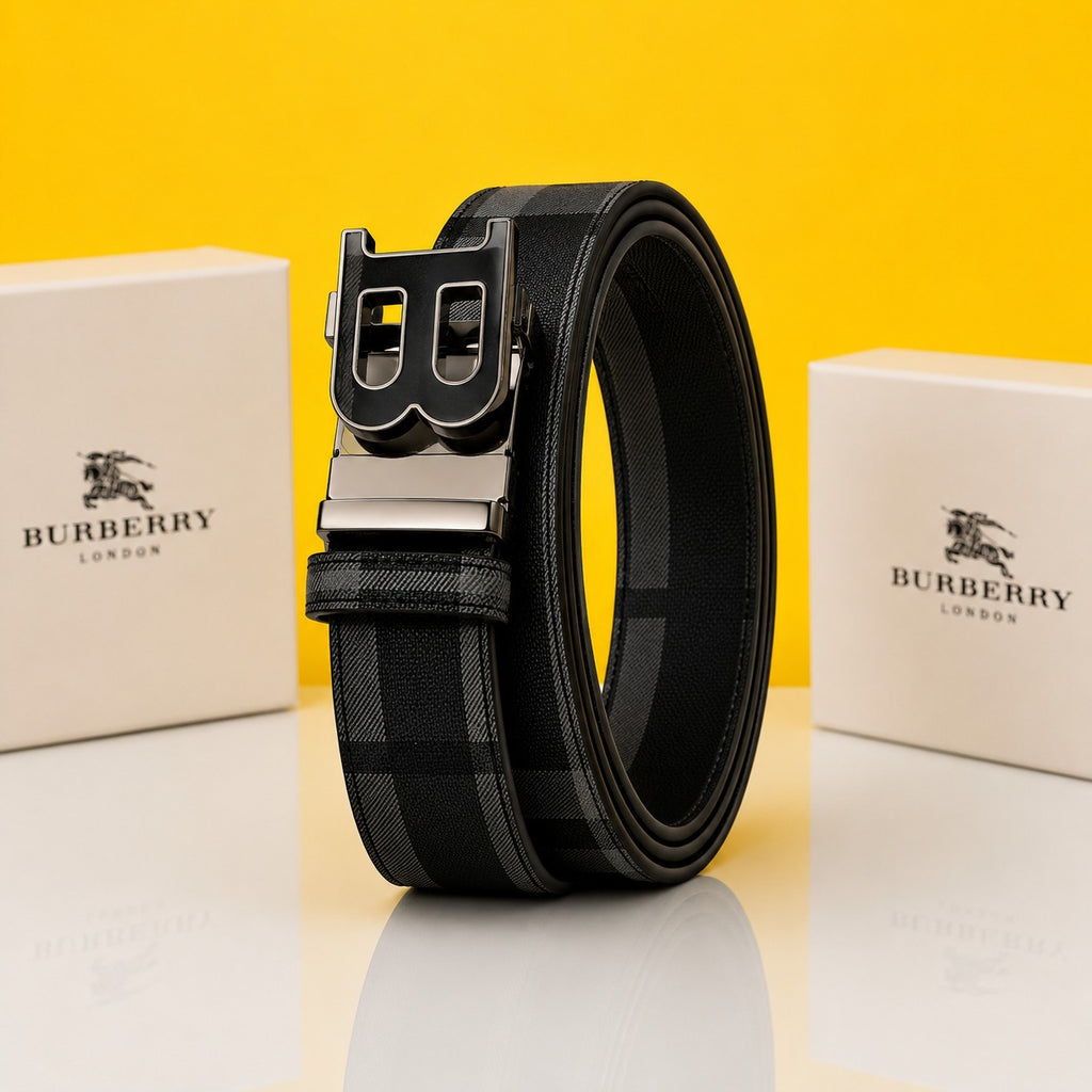 Burberry Black Printed Premium Quality Belt