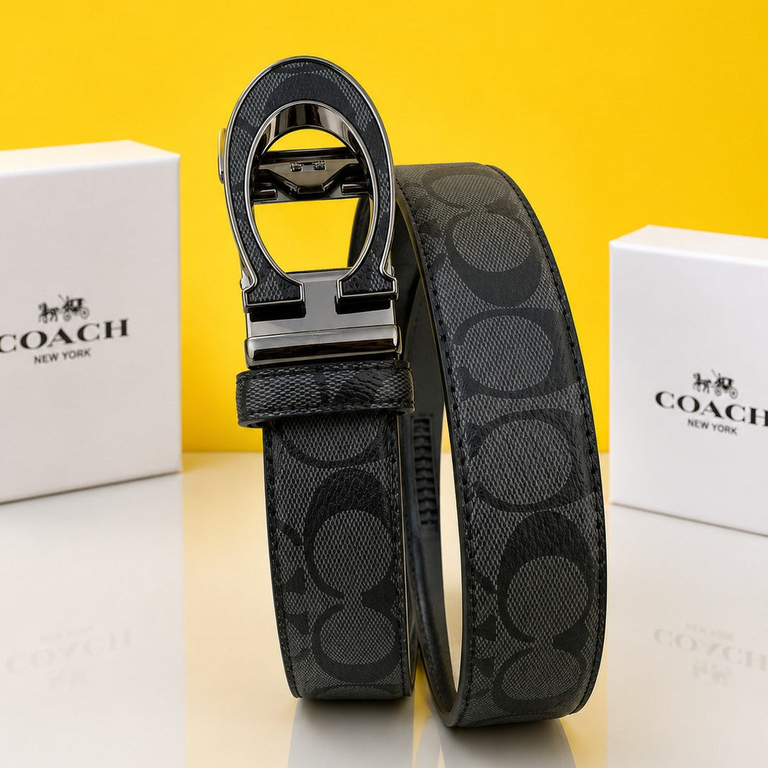 Coach Full Black Premium Quality Belt