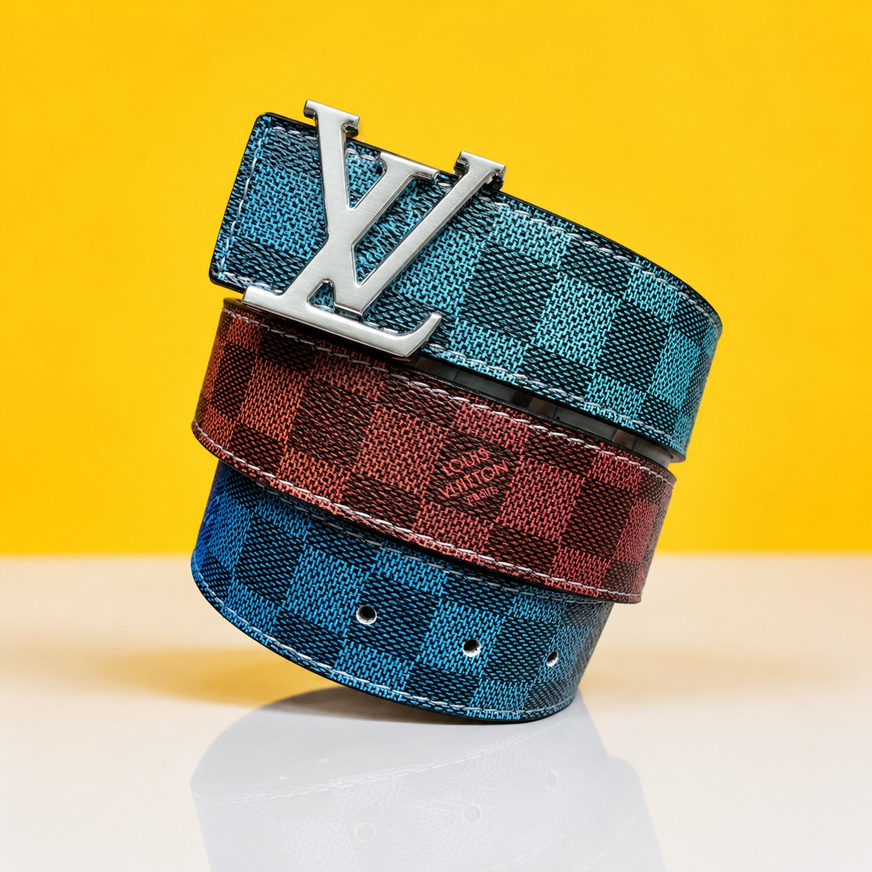 Louis Vuitton Printed Leather Quality Belt
