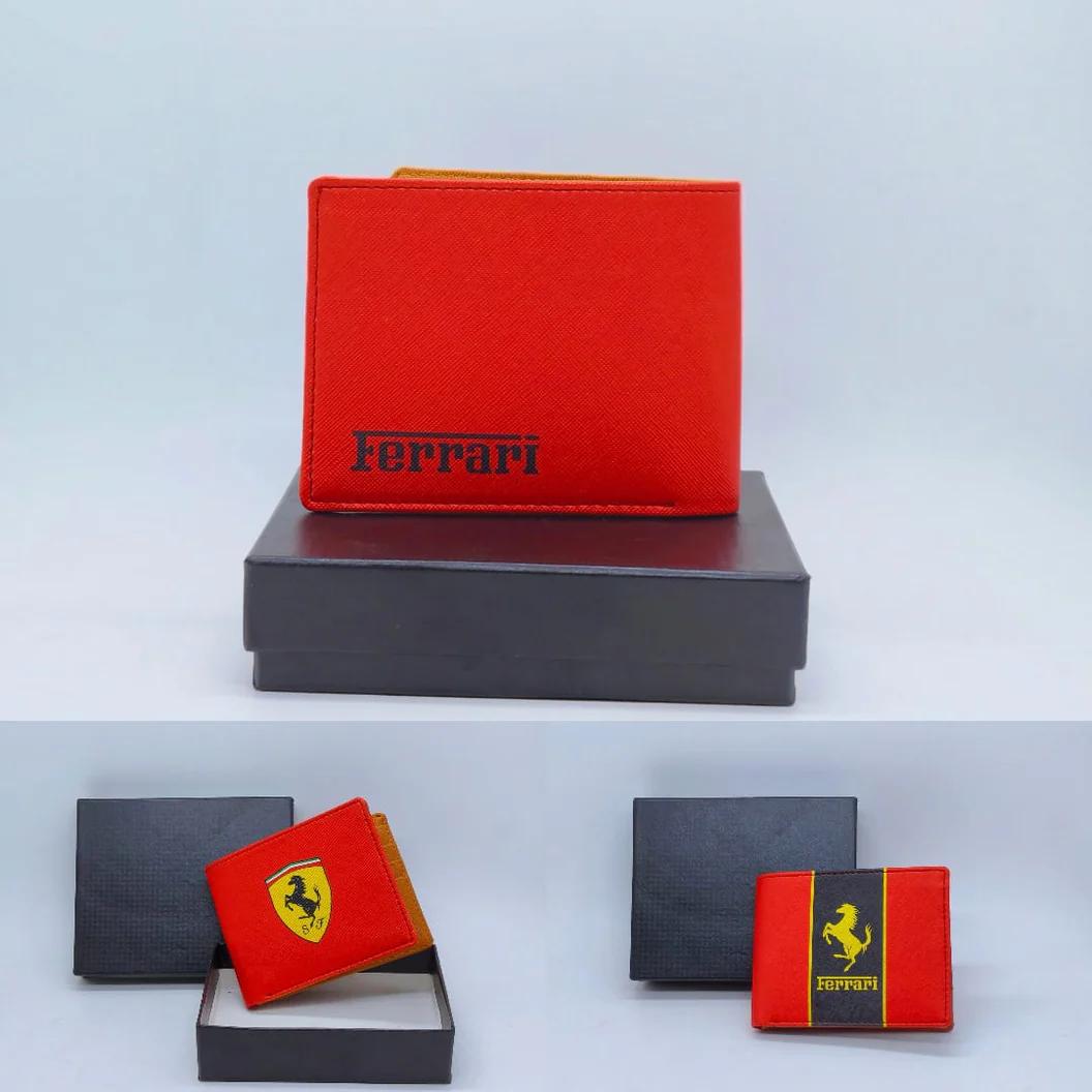 Farrary red  Leather Heavy Quality Wallet For Man