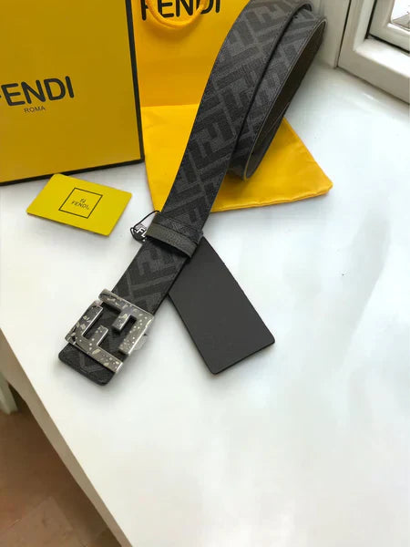 FF Logo Reversible Leather Belt word