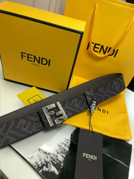 FF Logo Reversible Leather Belt word