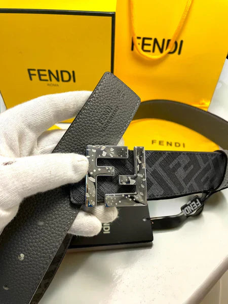 FF Logo Reversible Leather Belt word